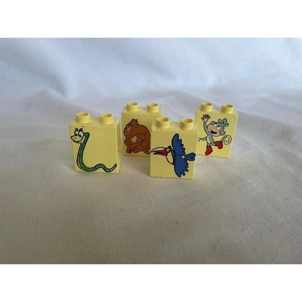 Lego Duplo Dora the Explorer 4pc Specialty Blocks Boots Monkey Snake Bird
